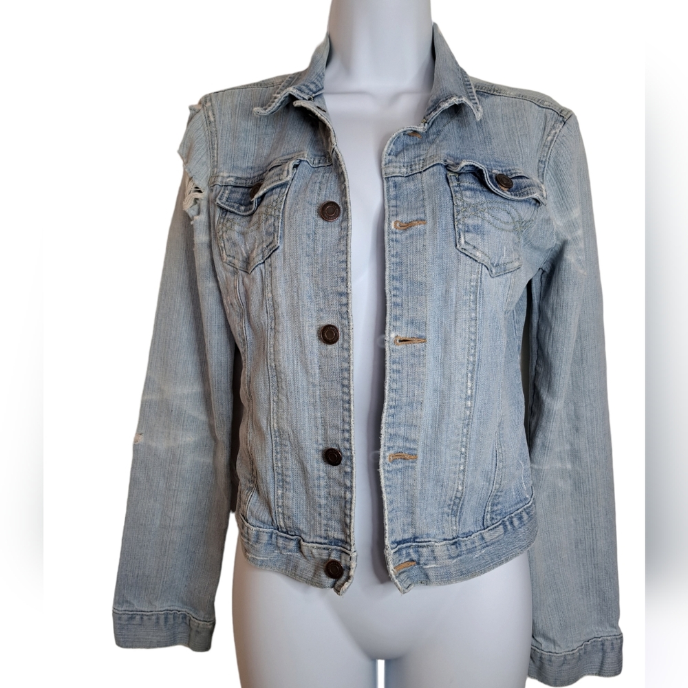 Girls Abercrombie Jean Jacket Size L